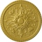 Ekena Millwork Bradford Ceiling Medallion (Fits Canopies up to 6 5/8"), Hand-Painted Rich Gold, 32 5/8"OD x 2"P CM32BRRGS - alternate 1